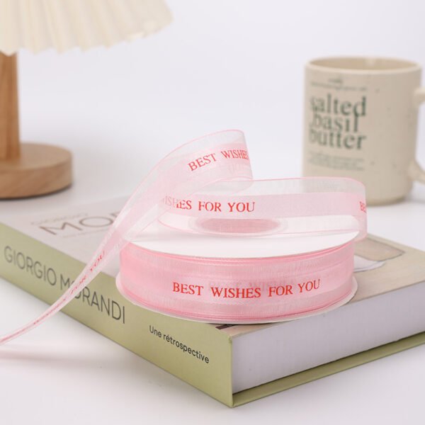 2.5cm light pink 45 yards ribbon