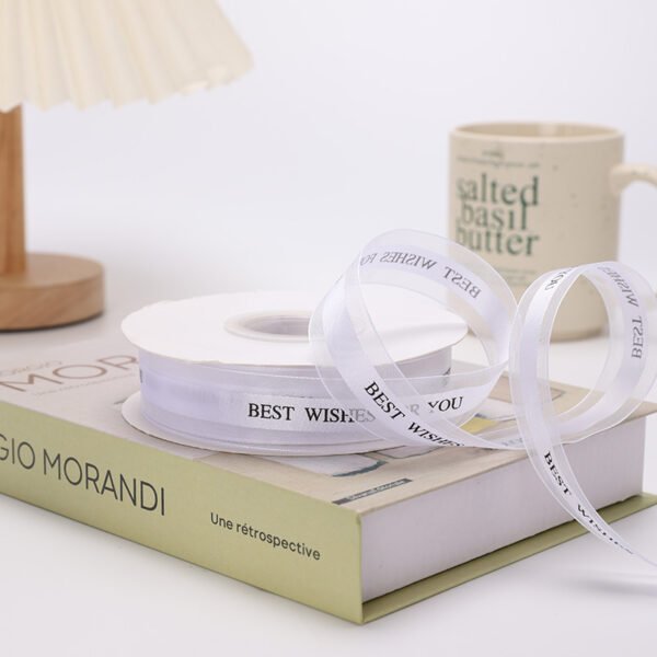 2.5cm white 45 yards ribbon