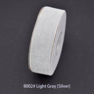 8002# Light Gray [Silver] Starry velvet Ribbon