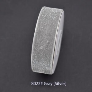 8022# Gray [Silver] Starry velvet Ribbon