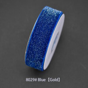 8029# Blue [Gold] Starry velvet Ribbon