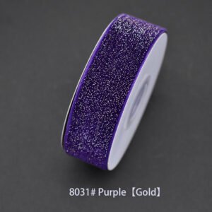 8031# Purple [Gold] Starry velvet Ribbon