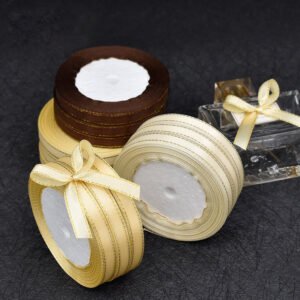 Double Gold Polyester Satin Ribbon