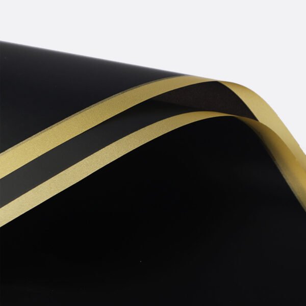 Black【20 sheets gold-rimmed jelly film】