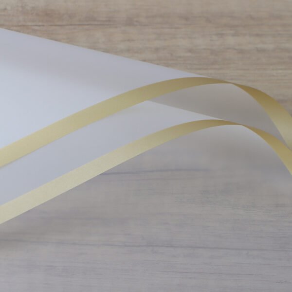 Transparent White【20 sheets gold-rimmed jelly film】