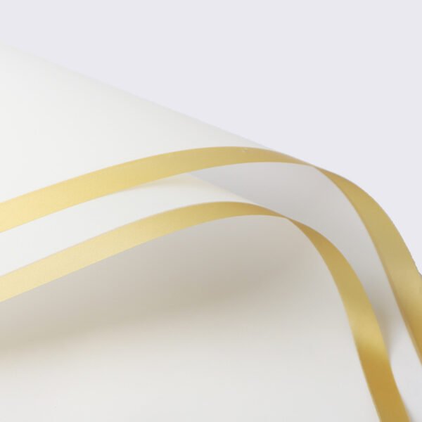 Pearl White【20 sheets gold-rimmed jelly film】