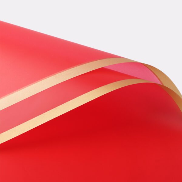 Bright Red【20 sheets gold-rimmed jelly film】