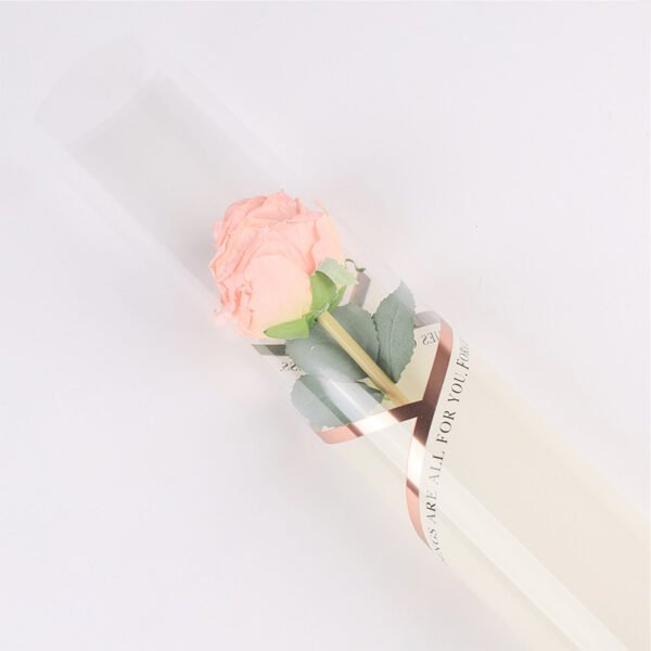 Single Rose Plastic Flower Bouquets Sleeve Bag