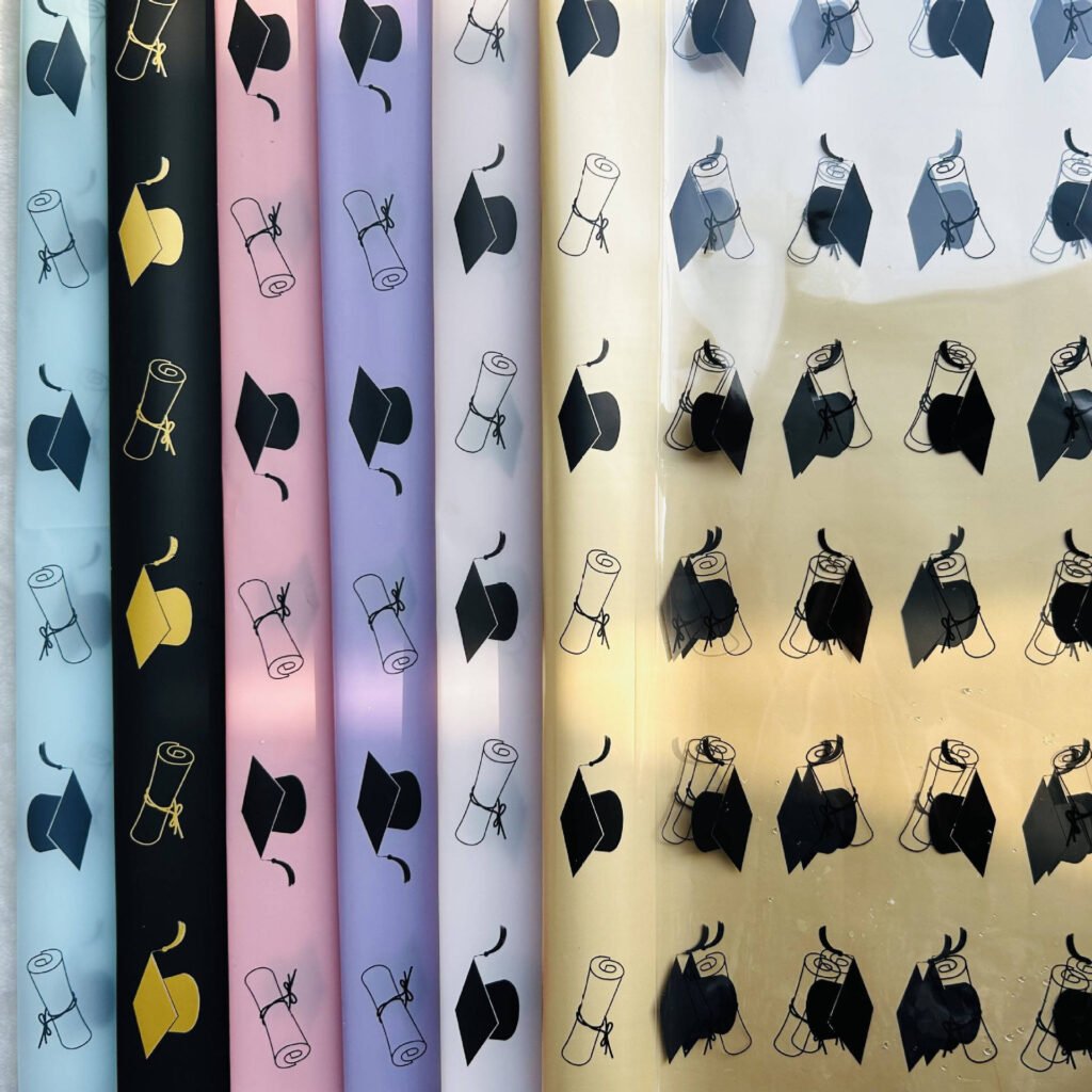 Waterproof Graduation Wrapping Paper Floral for Bouquets