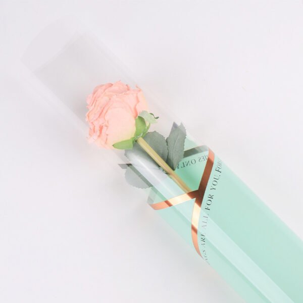 Single Rose Plastic Flower Bouquets Sleeve Bag