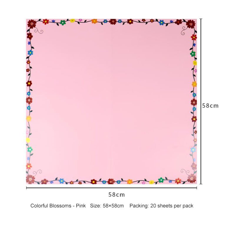 Small Floral Border Edge Wrapping Paper for Bouquets