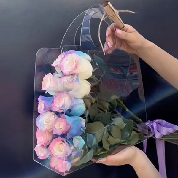 Transparent PET Flower Bag Plastic Gift Bag