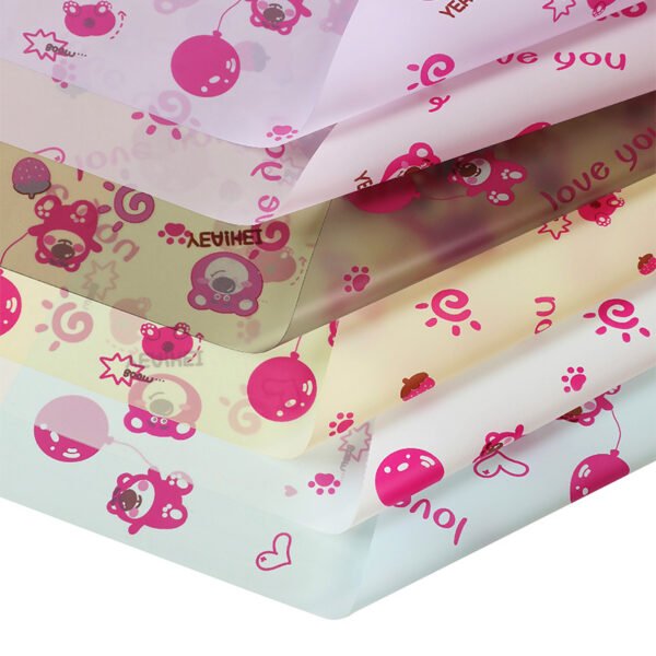 Balloon Strawberry Bear Wrapping Paper