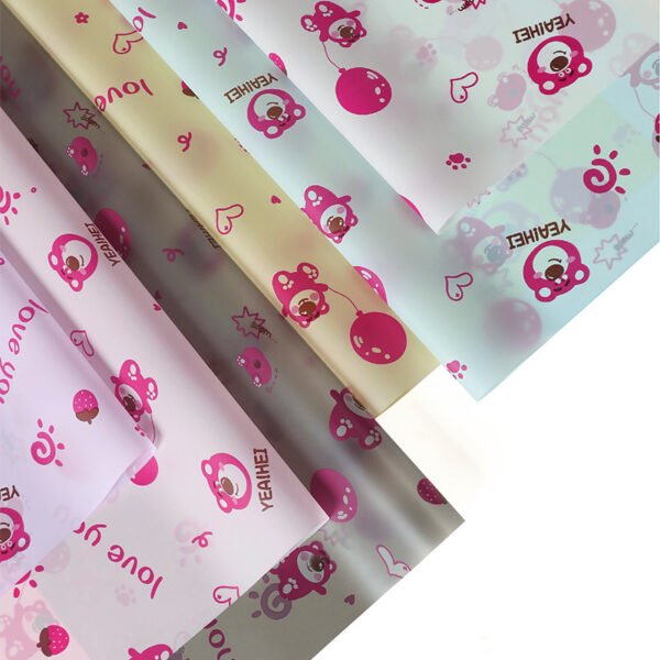 Balloon Strawberry Bear Wrapping Paper