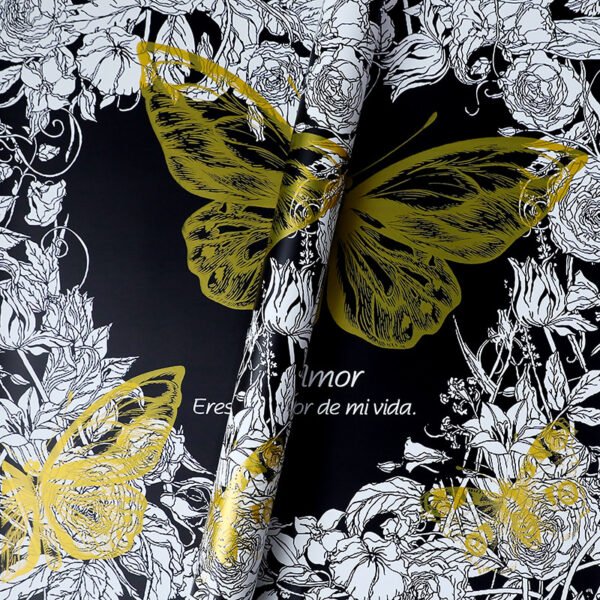 Butterfly Spring Flower Wrapping Paper