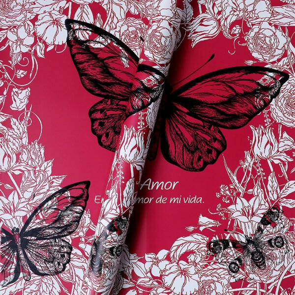 Butterfly Spring Flower Wrapping Paper