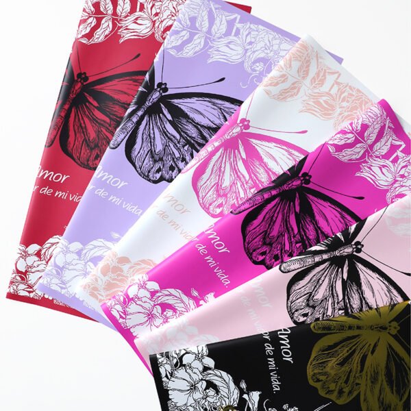 Butterfly Spring Flower Wrapping Paper