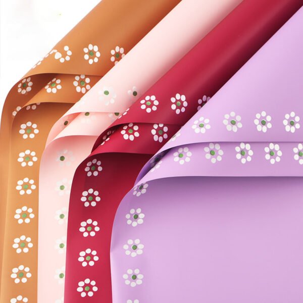 Double-Sided Daisy Border Wrapping Paper