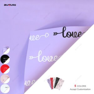 Romantic LOVE Letter Print Flower Paper – Bouquet Wrap