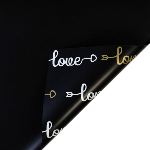 Romantic LOVE Letter Print Flower Paper – Bouquet Wrap - Image 5