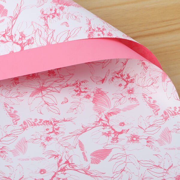 Huajian Butterfly Red Wrapping Paper Wrap Gift for Bouquet - Image 9
