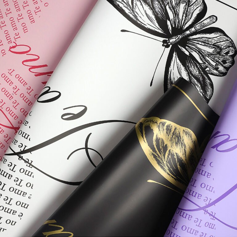 Waterproof Pattern Paper Waterproof Butterfly Pattern Bouquet Wrapping Paper