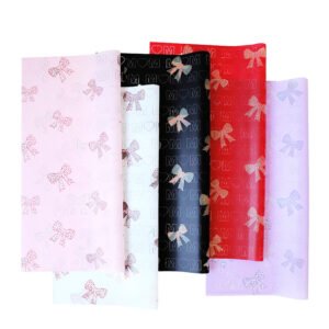 Cute Bow Pattern Flower Wrapping Paper