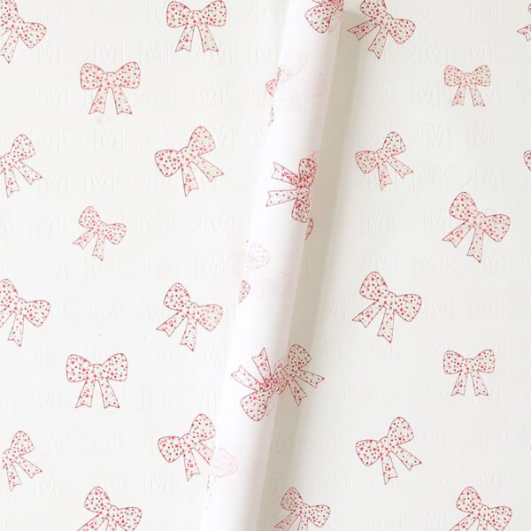Cute Bow Pattern Flower Wrapping Paper