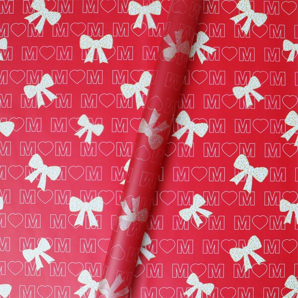 Cute Bow Pattern Flower Wrapping Paper