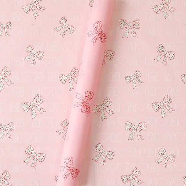 Cute Bow Pattern Flower Wrapping Paper