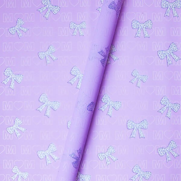 Bow Pattern Wrapping Paper MOM Theme Gift Wrap for Women - Image 4
