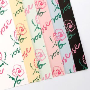 Bouquet Wrapping Paper with Rose Print