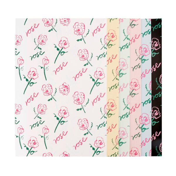 Bouquet Wrapping Paper with Rose Print