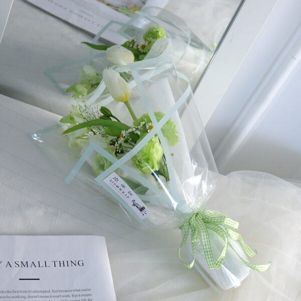 Clear OPP Flower Wrapping Paper with Colorful Edges