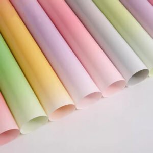 Gradient Fresh Colorful Flower Bouquet Wrapping Paper