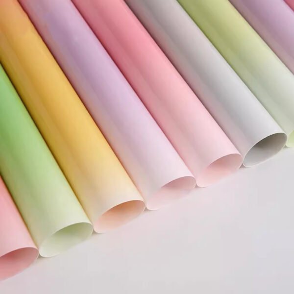 Gradient Fresh Colorful Flower Bouquet Wrapping Paper