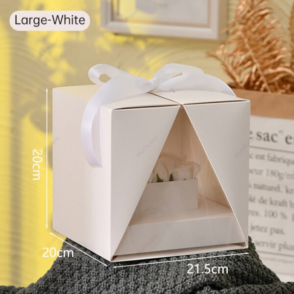 Square Birthday Cake Box Custom Flower Box