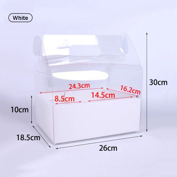 Clear PVC Flower Gift Box with Handle
