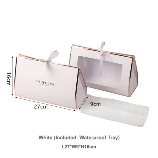 Elegant Flower Arrangement Box with Ribbon Handle