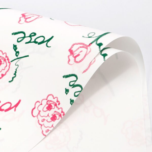 Bouquet Wrapping Paper with Rose Print