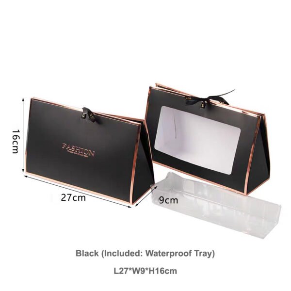 Elegant Flower Arrangement Box with Ribbon Handle