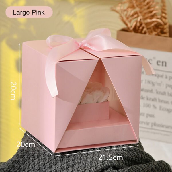Square Birthday Cake Box Custom Flower Box