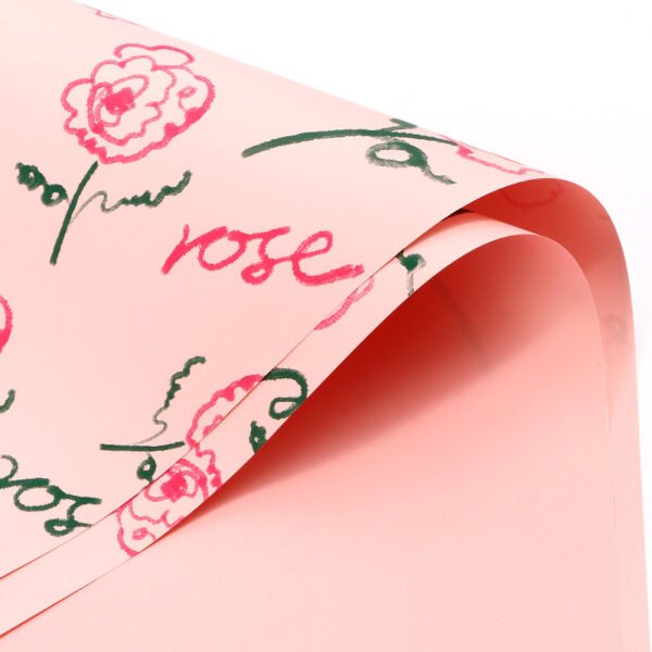 Bouquet Wrapping Paper with Rose Print