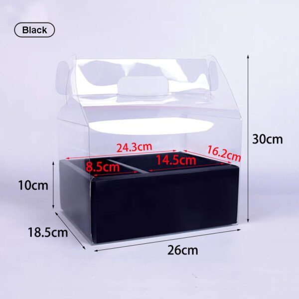 Clear PVC Flower Gift Box with Handle