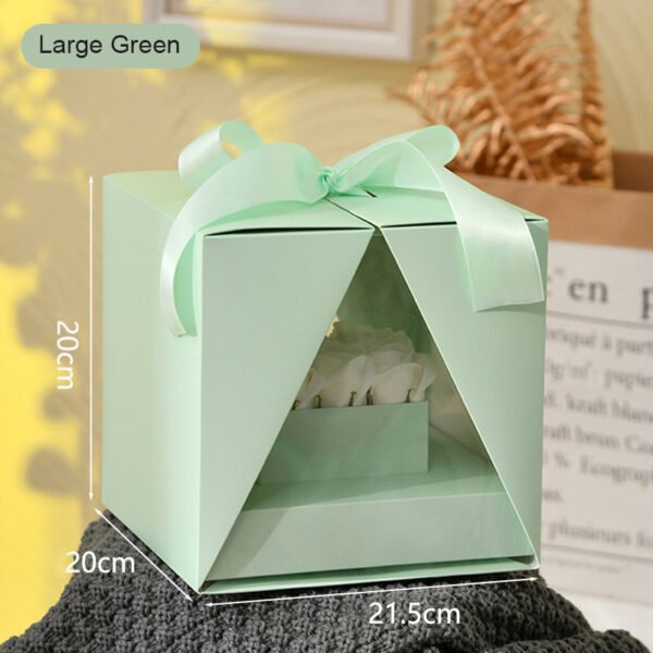 Square Birthday Cake Box Custom Flower Box