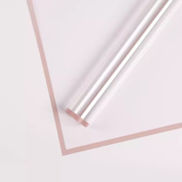 Clear OPP Flower Wrapping Paper with Colorful Edges