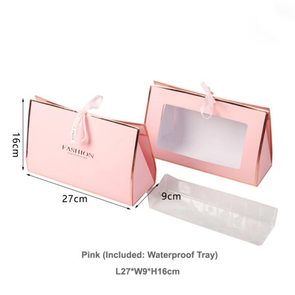 Elegant Flower Arrangement Box with Ribbon Handle