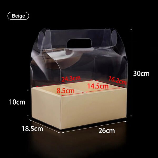 Clear PVC Flower Gift Box with Handle