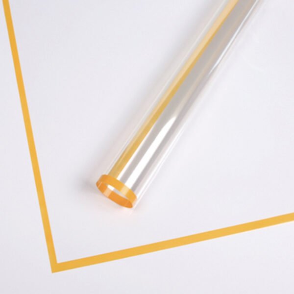 Clear OPP Flower Wrapping Paper with Colorful Edges