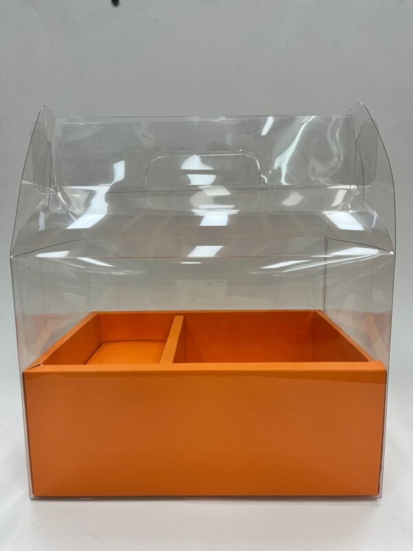 Clear PVC Flower Gift Box with Handle